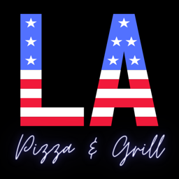 L.A Pizza and Grill logo.